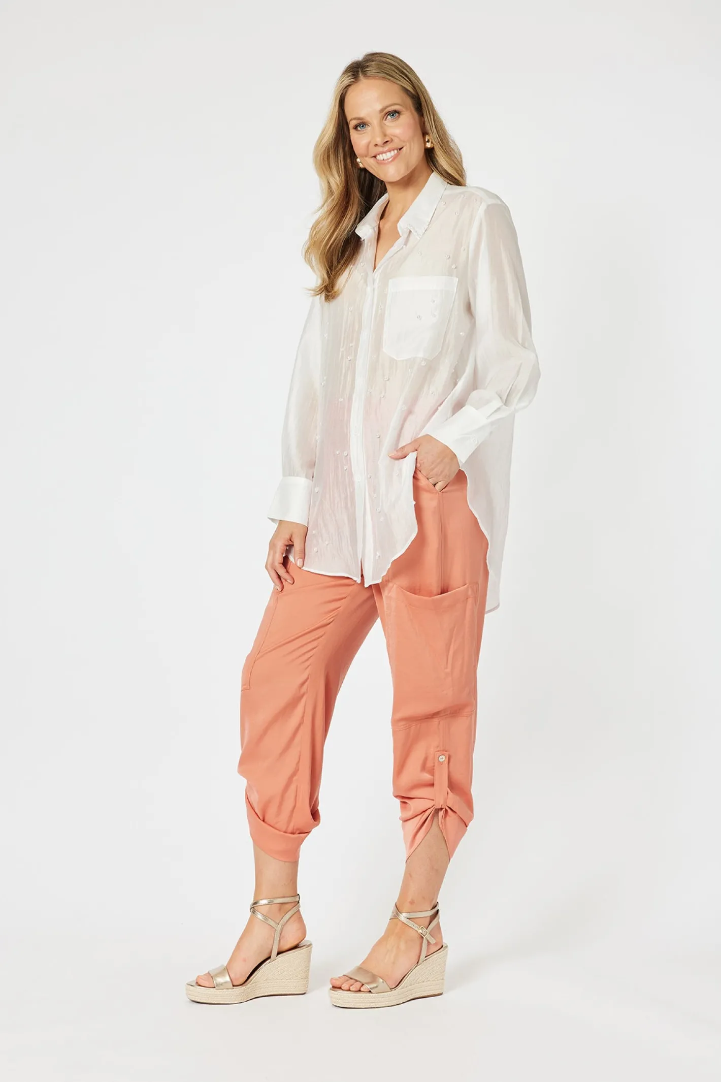 Hammock & Vine Pearl Voile Shirt - White - HV16 Online