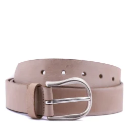 Vanzetti Polished Silver Buckle Belt | Taupe Sale