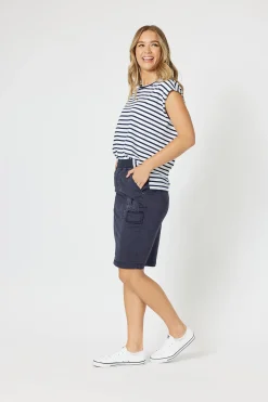 Threadz Portia Denim Skirt - Navy - TZ3 Outlet