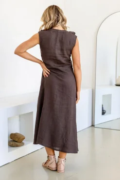 Free Angel Pranzo Dress - Chocolate - FA32 Hot