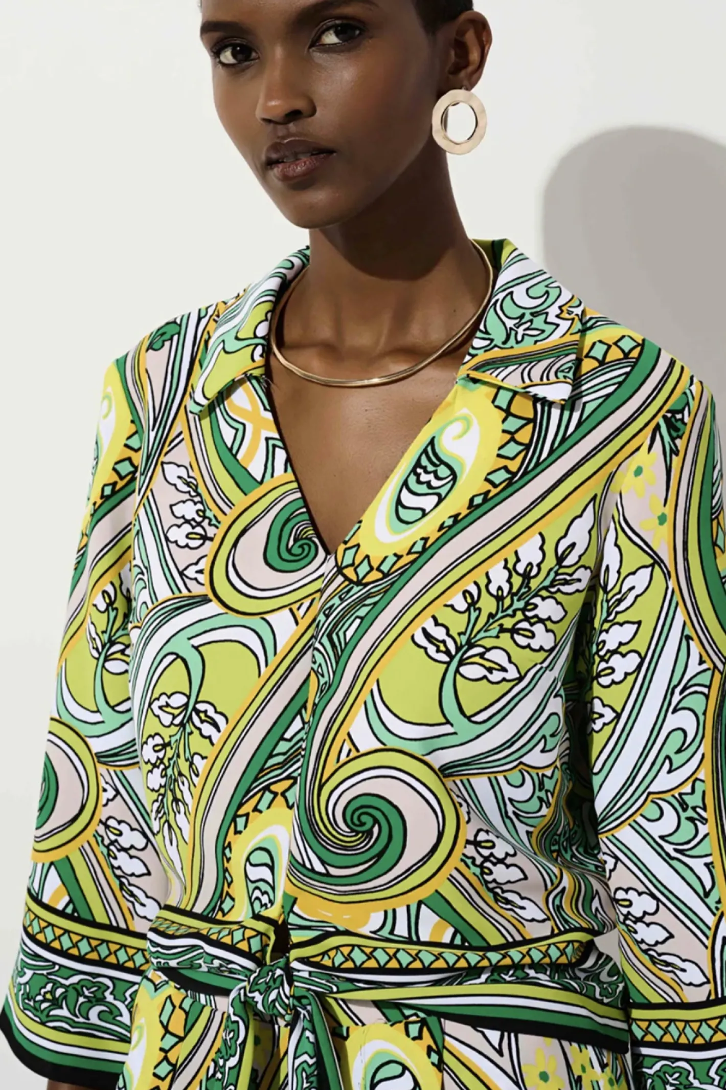 Joseph Ribkoff Printed Top -Vanilla Multi - JR8 New