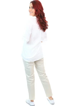 Cafe Latte Pull On 7/8 Jean - Beige - CL5 Hot