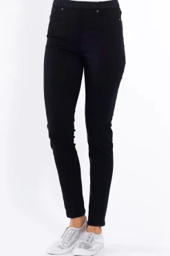 Cafe Latte Pull on Jean - Black - CL20 Hot