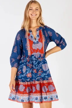 Lula Life Raine Dress - Navy - LL15 Clearance