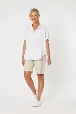 Gordon smith Safari Linen Shirt - White - GS16