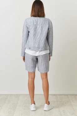 Naturals By O & J Sail Linen Button Jacket - OJ30 New