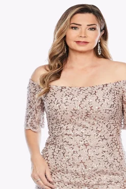 Jesse Harper Scalloped Hem Embellished Dress | Pearl | JH10 Outlet