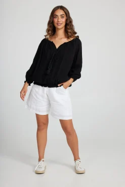 Holiday Seaside Top | Black | H28