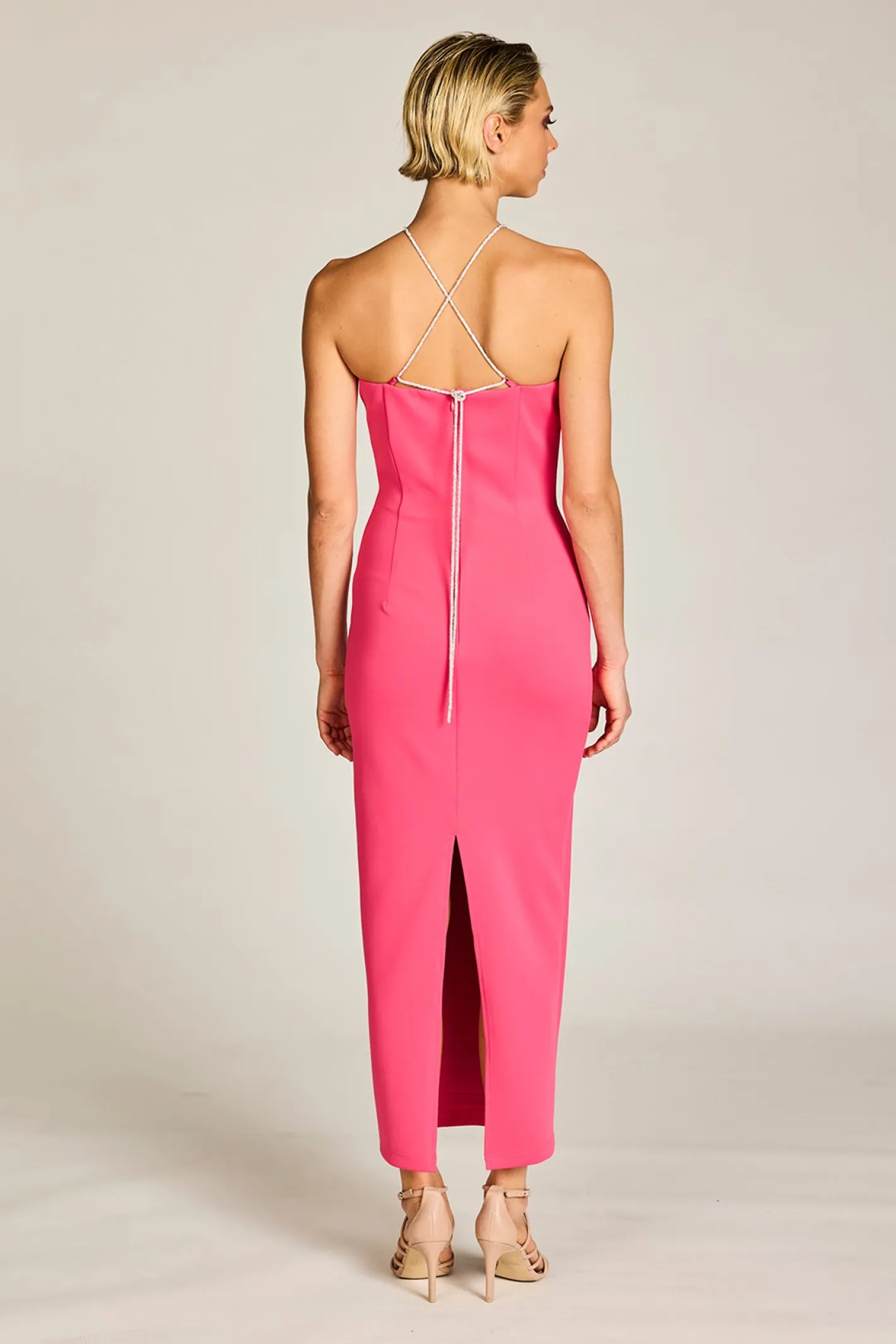 Romance Serena Diamante Dress - Hot Pink - ROM23 New