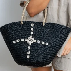 Holiday Shelley Beach Basket - Black - H13 Online