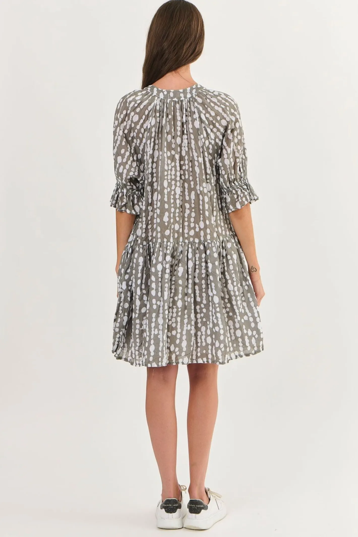 Namastai Shelly Cotton Dress - Caviar Pearl - N2 Online