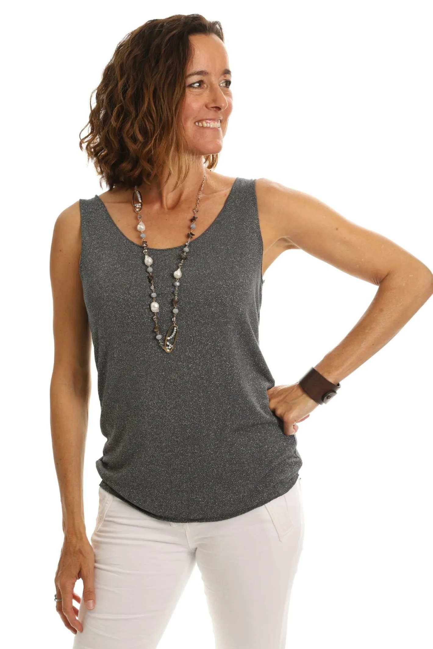 Cindy G Shimmer Knit Singlet - CG16 Sale