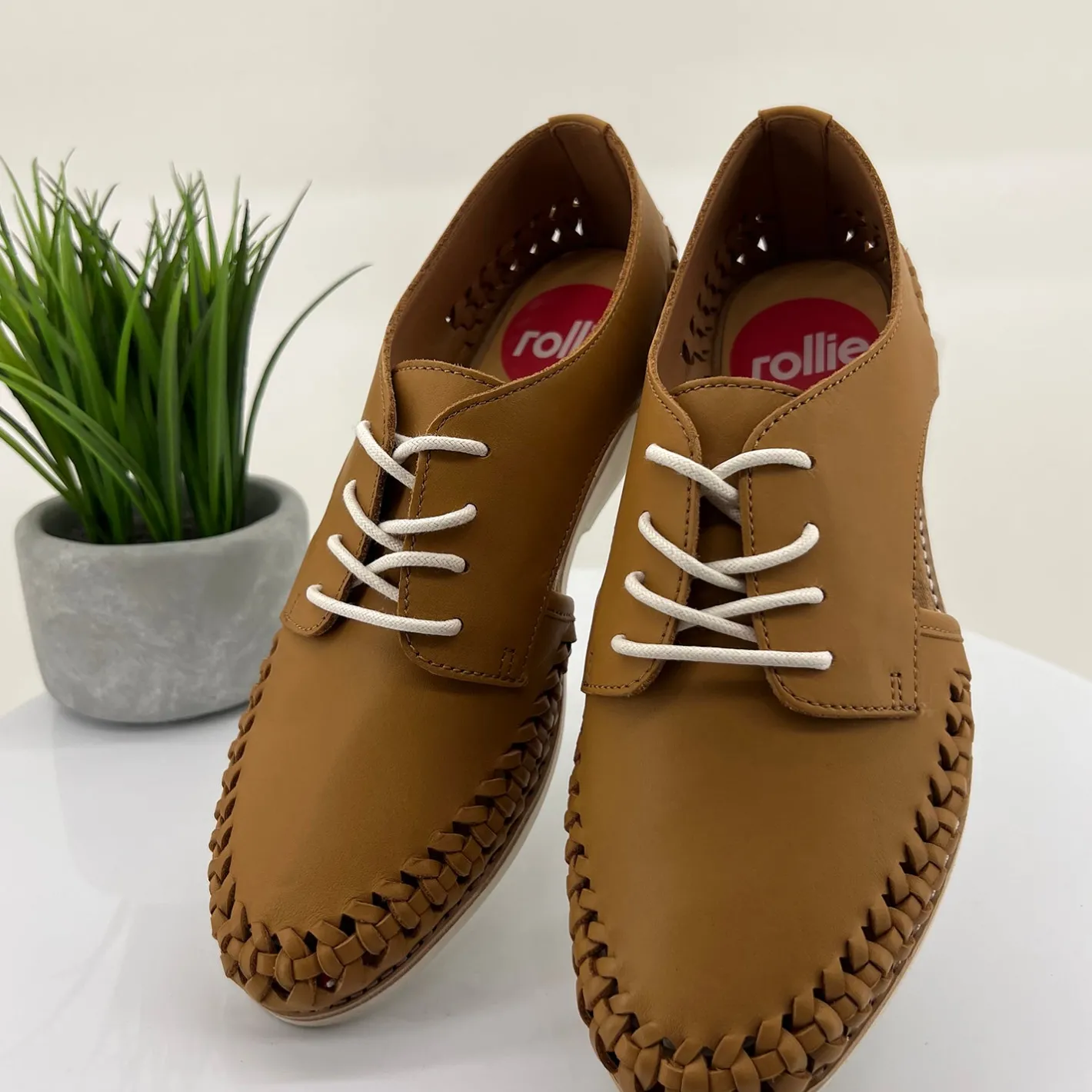 Rollie Sidecut Woven Shoe | Soft Tan | RO9