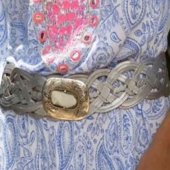 Miss June Silver Woven Belt - M55 Hot