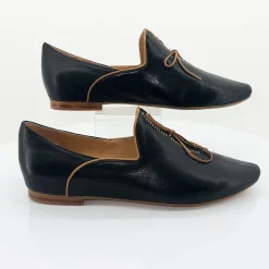 Top End Shoes Sommer Flats - Black & Tan - TE12 Outlet