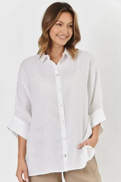 Naturals By O & J Sophia Shirt - White - OJ11