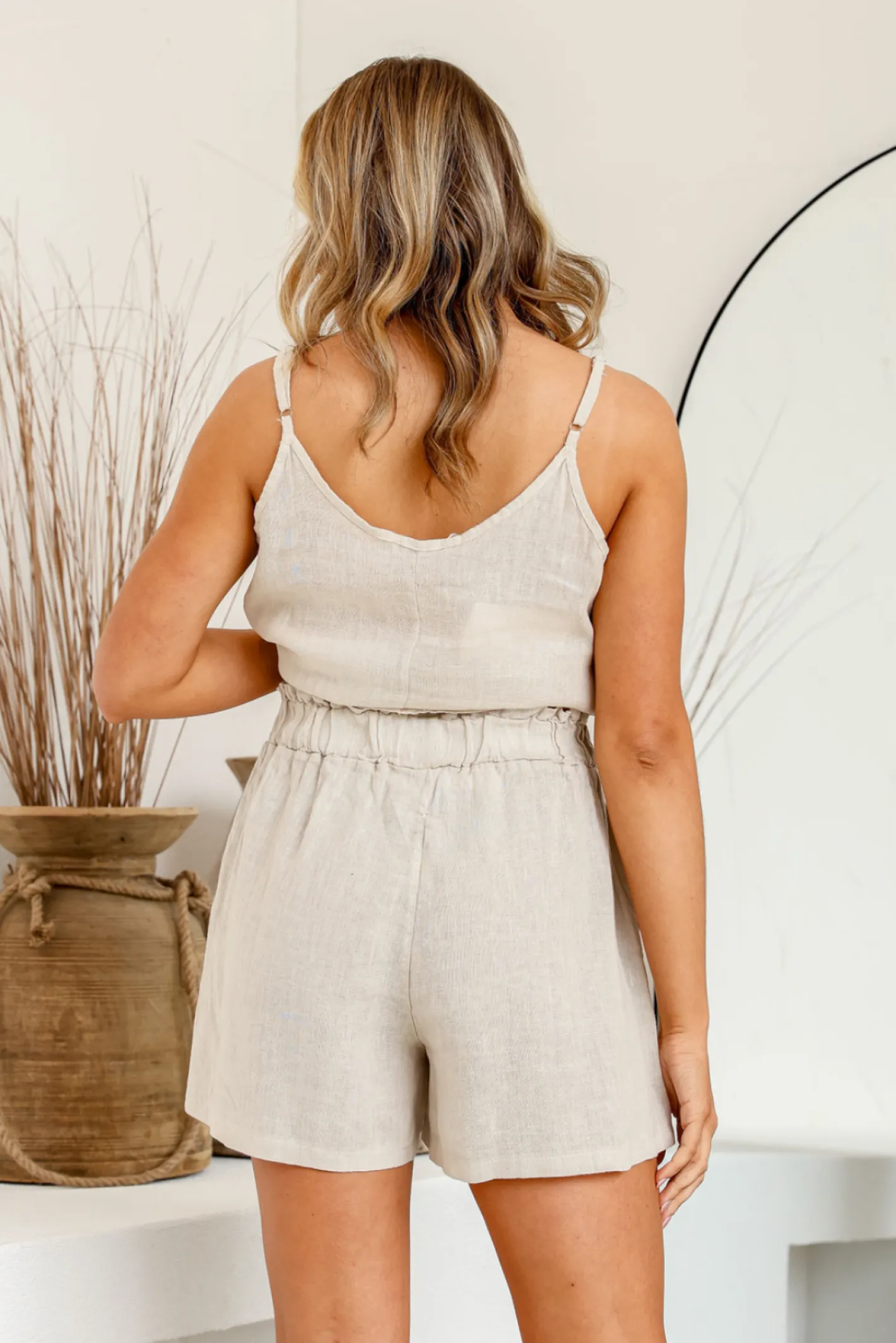 Free Angel Spiaggia Linen Short - Sand - FA34 New
