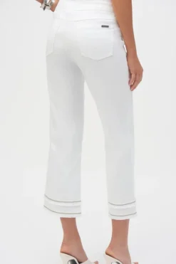 Joseph Ribkoff Straight Crop Pull-On Jeans - White - JR47 Discount
