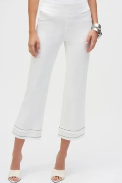 Joseph Ribkoff Straight Crop Pull-On Jeans - White - JR47 Discount