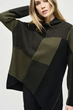 Joseph Ribkoff Studded Detail Knit - Iguana/Black - JR17 Hot