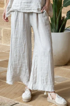 The Italian Cartel Tara Linen Pant - Sand - IC17