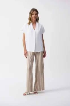 Joseph Ribkoff Textured Straight Top - White - JR66 Outlet