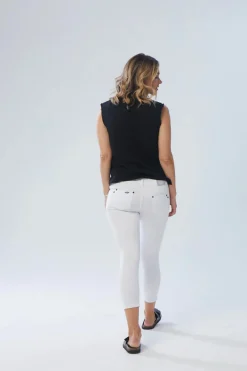 New London Jeans Thames Skinny Crop Jean - White - NLJ34 Online