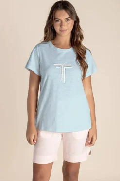 Two-T's Tia T-Shirt - Ice Mint - TT1 Discount