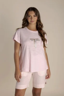 Two-T's Tia T-Shirt - Pale Pink - TT1 Best