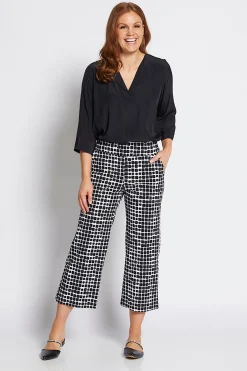 Philosophy Ticket 7/8 Culotte Pant - Black Stark - PH14 Discount