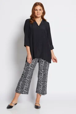 Philosophy Ticket 7/8 Culotte Pant - Black Stark - PH14 Discount
