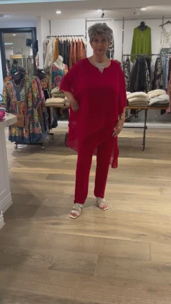 Sister sister Tilly Jumpsuit - Red - SIS1 Online