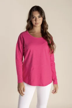 Two-T's Tommy Long Sleeve Tee - Raspberry - TT16 Best