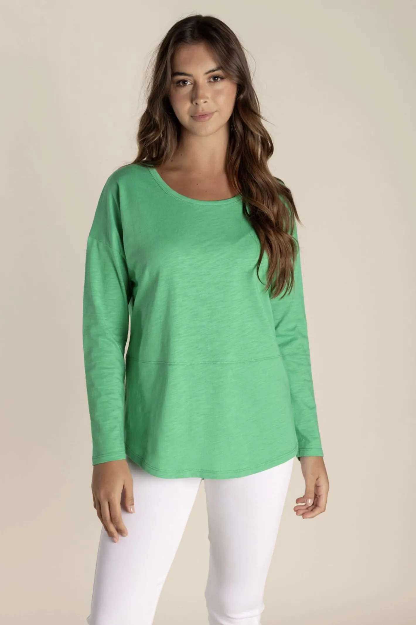 Two-T's Tommy Long Sleeve Tee - Sea Green - TT16 Best