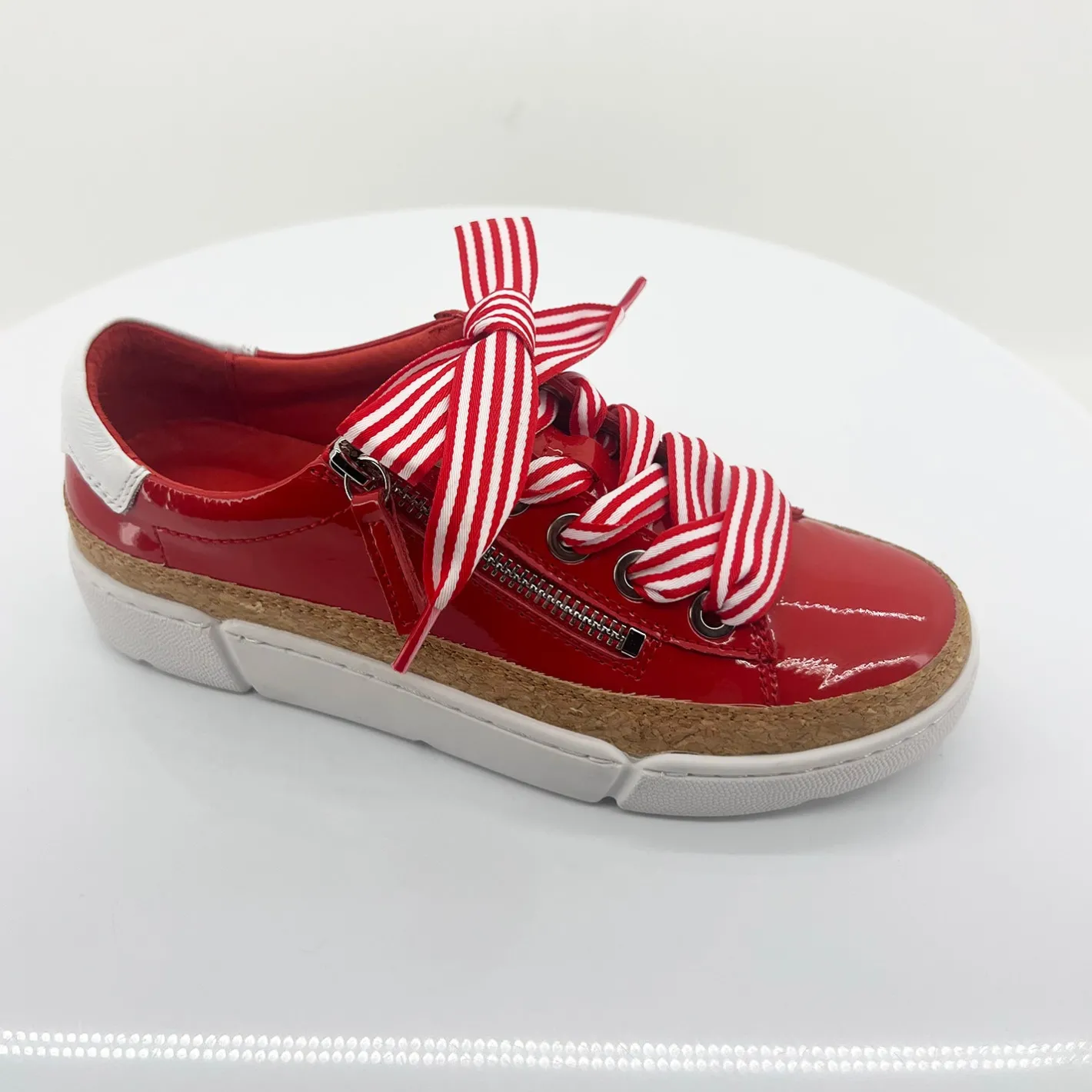 Django & Juliette Torayne Red & White Sneaker - DJ40 Clearance