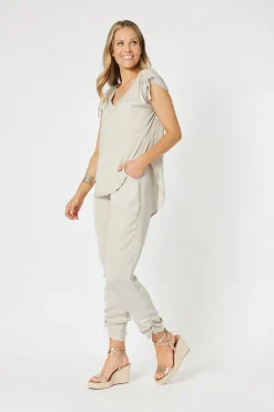 Hammock & Vine Traveller Luxe Side tie Pant - Champagne - HV3 New