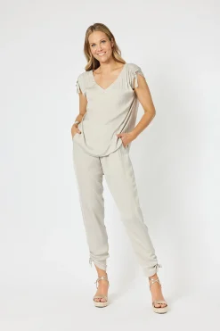 Hammock & Vine Traveller Luxe Side tie Pant - Champagne - HV3 New