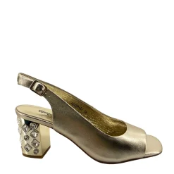 Django & Juliette Udeem Heel | Pale Gold | DJ45 Clearance