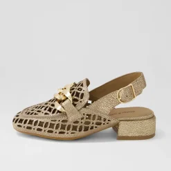 Django & Juliette Vooper Flats - Gold Crackle - DJ29 Best