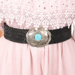 Miss June Western Styled Leather Belt | Black Clearance