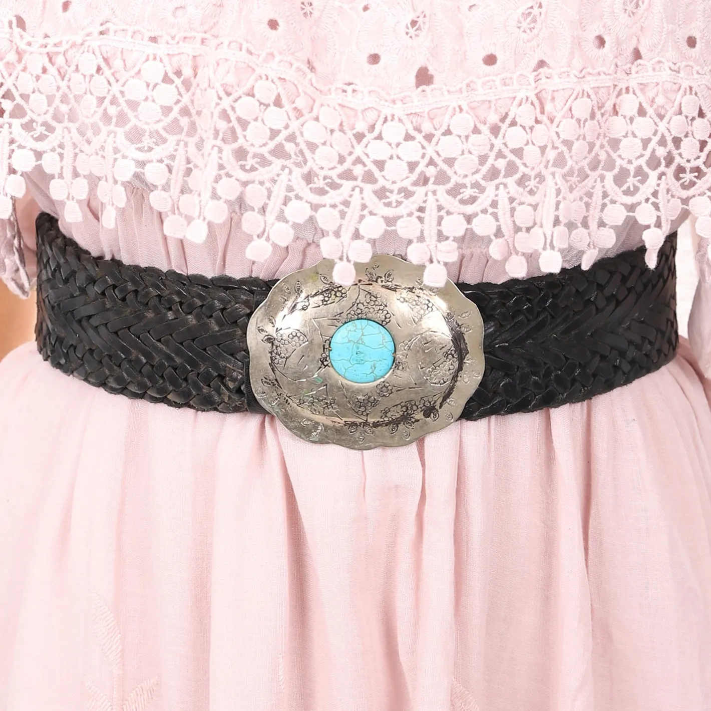 Miss June Western Styled Leather Belt | Black Clearance