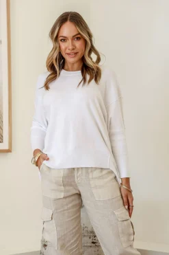 Silence & Noise Willow Jumper - White - SN6 Discount