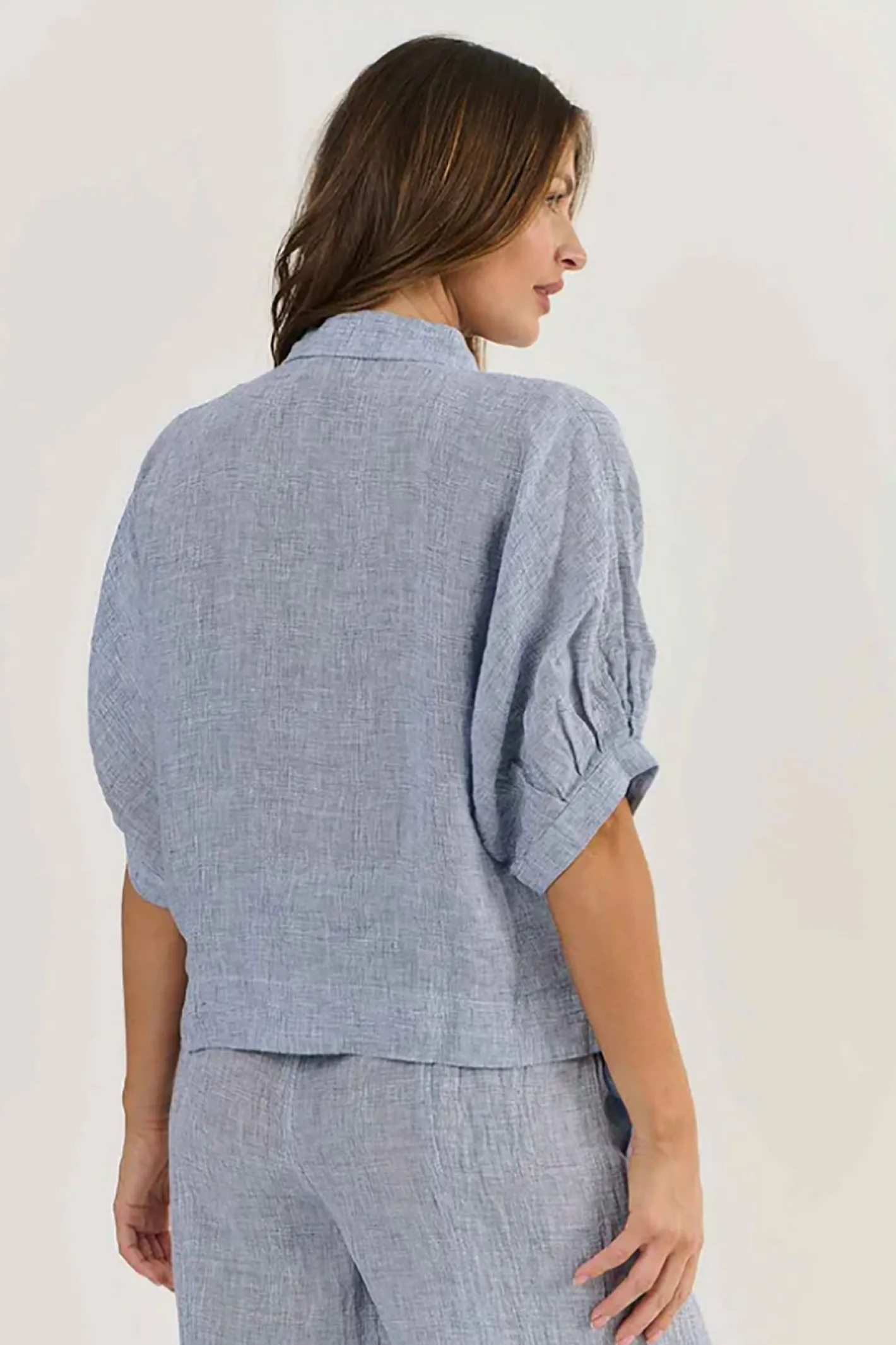 Naturals By O & J Winona Linen Top - Delta Gauze - OJ20