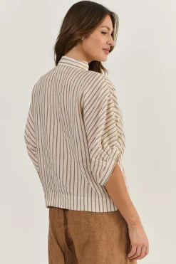 Naturals By O & J Winona Linen Top - Ginger Slice - OJ20 Best