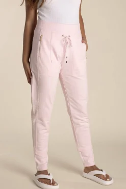 Two-T's Zip Sweat Pant - Pale Pink - TT26
