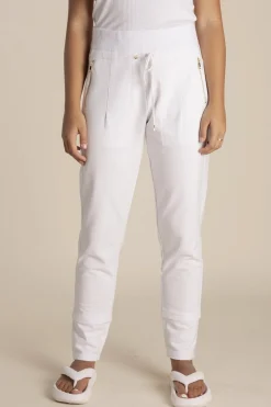 Two-T's Zip Sweat Pant - White - TT26 Outlet